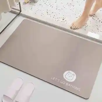 Vonios grindų kilimėlis, vonios kambario neslystantis pėdų kilimėlis, tualetas
