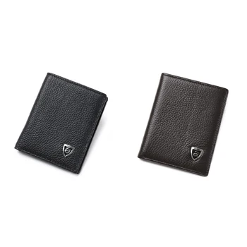 Vyriška odinė piniginė mažas kortelių laikiklis kišeninė piniginė madingas telefono krepšys