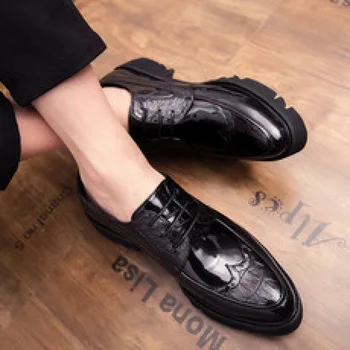 Vyriški batai 2023 m. pavasaris Naujas britų stiliaus verslas Oficialūs laisvalaikio odiniai batai Vyriškos vestuvės Jaunikis Mados batai Jaunimas