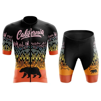 Vyrų 2023 Kalifornijos dviračių džersio rinkinys Šortų kostiumas Dviračių dėvėjimas MTB Downhill Road dviračių rinkiniai Apranga
