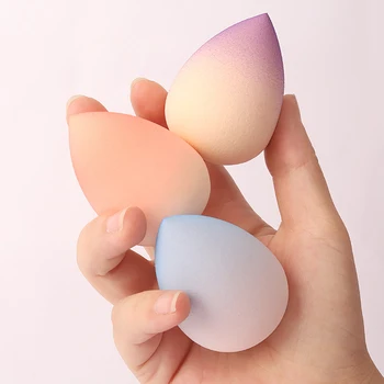 XJING makiažo kempinė pudra Puff Dry And Wet Beauty Cosmetic Puff Foundation Powder Puff Gradient Make Up Sponge Tools With Box