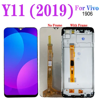 Y11 LCD su rėmeliu BBK Vivo Y11 2019 LCD 1906 ekrano jutiklinio skaitmeninimo įrenginio rinkinio pakeitimas Vivo 1906 LCD 6.35