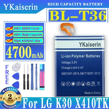 YKaiserin 4700mAh BL-T36 baterija LG K30 x410TK BL T36 BLT36 mobiliojo telefono baterijai
