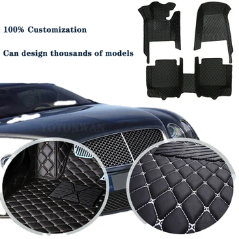 YOTONWAN Aukštos kokybės odinis individualizuotas automobilių grindų kilimėlis, skirtas Citroen C4 Coupe 2006-2011 metų interjero detalės Automobilių aksesuarai