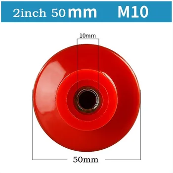 Šlifavimo diskų pagrindo trinkelių priedai šlifuokliui M10 / M14 / M16 Poliravimo trinkelių laikiklis Poliravimo pagalvėlės Raudona Visiškai nauja