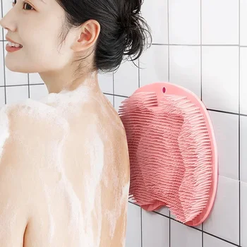 Šveičiamasis dušo masažo grandiklis Vonios kambario neslystantis vonios kilimėlis Nugaros masažinis šepetys Silikoninis pėdų ploviklis Kūno valymo maudymosi įrankis