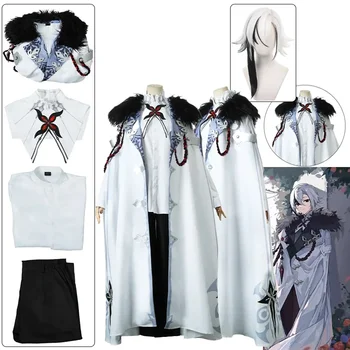 Žaidimas Anime Genshin Impact Fatui Knave Arlecchino Cosplay apsiaustas Helovino drabužiai Vienoda nauja oda
