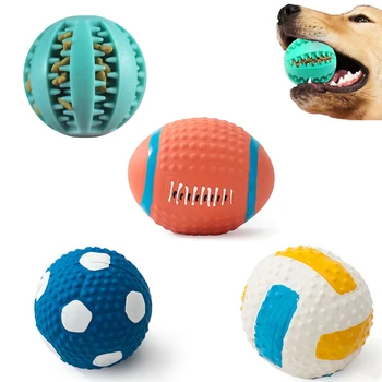 Žaislai šunims Juokingi šunų žaislai naminiams šuniukams Dideli šunys Guminis šunų kamuolys šuniukui Dantų valymas Užkandžių kamuolys Žaislas naminiams gyvūnėliams