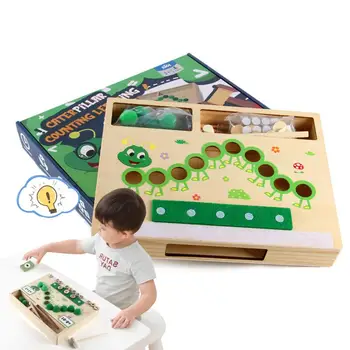 Žaislų skaičiavimas 3–5 metų vaikams Skaičiuojant vikšrus Matematikos manipuliatoriai Ikimokyklinio amžiaus vaikų matematikos papildymas Atimtis Mokymosi žaislas