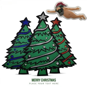 ženkliukai ant kuprinės Linksmo kalėdinio pleistro kuprinės dekoravimo šviesą atspindinčio kabliuko ir kilpos pleistro Kalėdų eglutės Kalėdų senelio pakuotės lipdukas