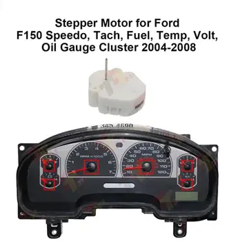 Žingsninis variklis Ford F150 Speedo, Tach, Fuel, Temp, Volt, Oil Gauge Cluster
