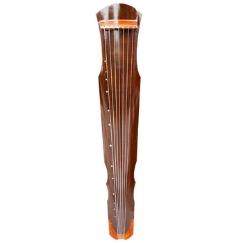123cm Paulownia Wood Guqin 7 stygos Rudas nešiojamas Guzheng pradedantiesiems Kinų Guqin Zither Tradicinės muzikos instrumentų dovanos