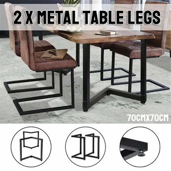 2vnt 28inch pramoninio plieno stalo kojos V formos rėmo stovas koja baldai metalinė stalo koja su grindų apsaugos padu