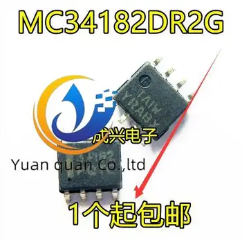 30vnt originalus naujas MC34182DR2G MC34182 34182 operacinio stiprintuvo lustas SOP-8