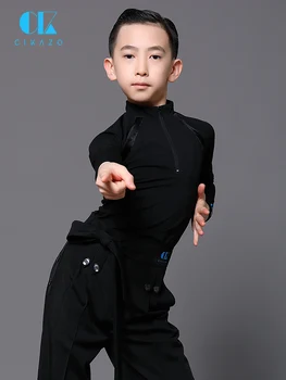Berniukų lotynų šokių praktikos drabužiai Rudens žiemos ilgomis rankovėmis klasifikavimo varžybos