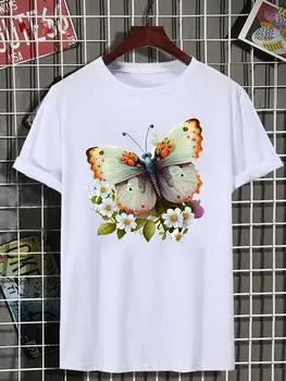 Butterfly Lovely 90s Casual Graphic T-shirts Tee Women Clothes Print Female Shirt Short Sleeve Lady Fashion Clothing