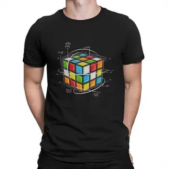 Casual Cool marškinėliai Vyriški apvali apykaklė 100% medvilniniai marškinėliai Matematika Rubikas Įdomus kubas Trišakiai trumpomis rankovėmis Vasariniai drabužiai