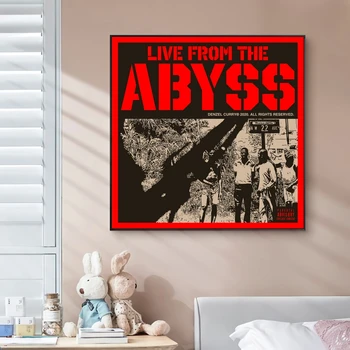 Denzel Curry – Live From The Abyss Album Cover Canvas Poster Rap Star Pop Rock Singer Wall Painting Art Decoration (Be rėmo)
