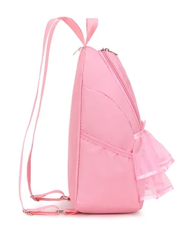Didmeninis šokių krepšys, spausdinantis naują vaikų dvigubų pečių šokio kuprinę nėrinių mados baleto krepšys gali būti pritaikytas printe