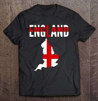 English Gift England Country Map Flag Vyriški marškinėliai Custom Print Unisex Top marškinėliai Graphict Vyriški medvilniniai marškinėliai Anime Manga