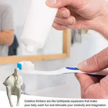 Kūrybingas mąstytojas Portretinė dantų pasta Spaustuvas Juokinga naujovė Dantų pastos spaustuvas Unikalūs netikri tualeto reikmenys Priedai draugams