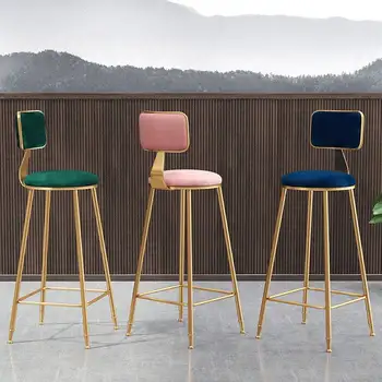 Lounge Modernios baro kėdės Aukšta šiaurietiška reguliuojama virtuvė Moteriškos baro kėdės Prabangios metalinės slenksčiai Altas Para Barra Namų baldai