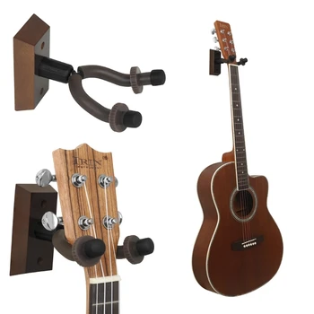 Medinis bazinis gitaros pakabukas Sieninis kablio laikiklis Ekranas Stovo laikiklis tinka gitaroms, bosui, mandolinai, banjosui, ukulelei patvarus