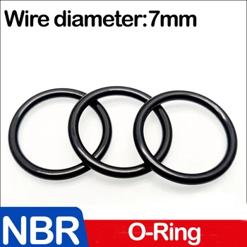 NBR O žiedo sandarinimo tarpinė nitrilo guminės poveržlės automobilių automobilių remontui Vidinis skersmuo59.69-530MM vielos skersmuo 7MM