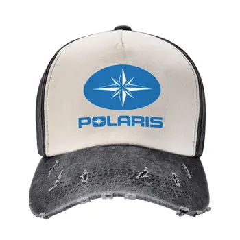 Polaris logotipas Trucker kepurės priedai Vintažiniai džinsiniai skalbti galvos apdangalai vyrams Reguliuojami
