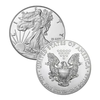 Sidabrinės kolekcinės Amerikos monetos 1 oz puiki Naujųjų metų dovanų išskirtinė kolekcija 2011-2021 m. Jungtinė Laisvės statulos iššūkio moneta