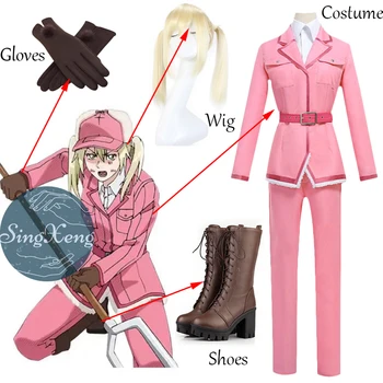 SingXeng anime ląstelės darbe! Eozinofilas Granulocitas Hataraku Saibou Cosplay kostiumas Miela rožinė moterų uniforma Pritaikykite Heloviną