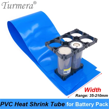 Turmera Battery Wrap Heat Shrinkable Tube PVC Shrink Tubing 35mm to 210mm for 18650 26650 32700 Lithium Battery Pack Customize