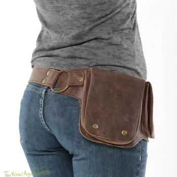 Viduramžių retro dirbtinės odos juosmens krepšys klubo maišelis kišeninė piniginė