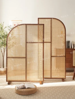Vynuogių ekrano medžio masyvo derinio svetainė Zen kūrybinis medinis rėmas įėjimo pertvara sėdynės ekranas mobilus kinų stilius