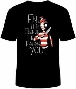 vyriški daug spalvų marškinėliai Kur yra Waldo marškinėliai Unisex Funny Horror Adult Halloween Sizes Fall Naujo prekės ženklo marškinėliai Tee Shirt