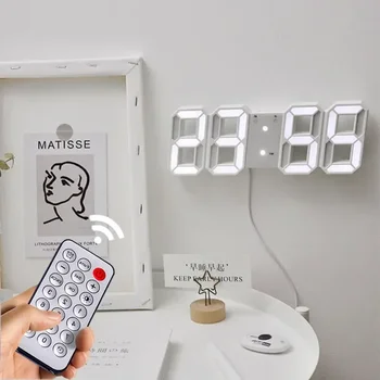 Wall Digital Living Decor Elektroninis režimas Laikrodis Reguliuojamas dekoravimo kambarys Naktinis LED švytintis stalas