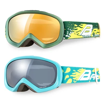 Žiemos sportas Baby Boy slidinėjimo akiniai Anti Fog Girl Snow Eyewear Lauko vaikų motociklo kaukė Dvisluoksnis Kalnų vaikų akiniai